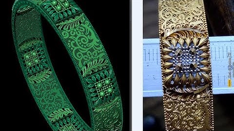 #3d #gold #bangle #banglesdesign #gemvision #matrix #katak  #kara