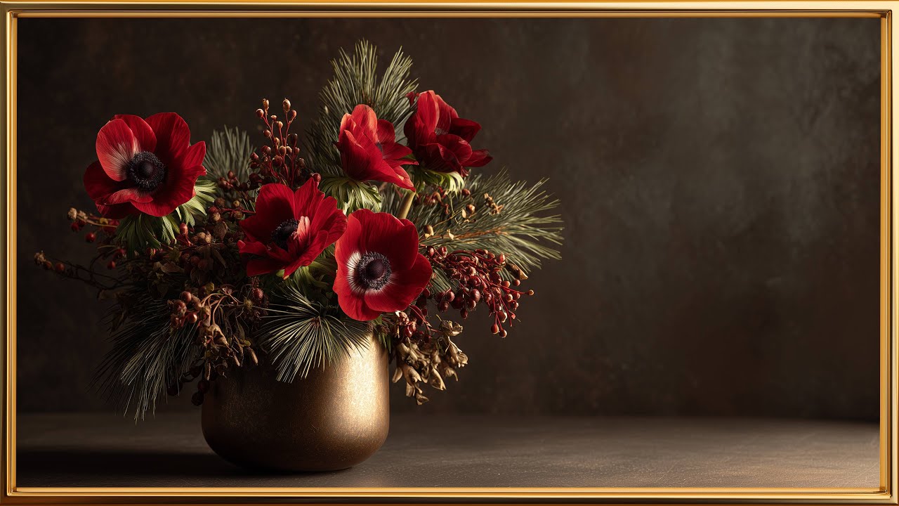 Romantic Floral still life 4K | TV Slideshow | Art Framed Screensaver | Art for Your TV