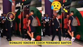 😥 Ronaldo Ignores Coach Fernando Santos After starting on the Bench and Portugal Eliminated