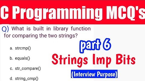 C Programming MCQ