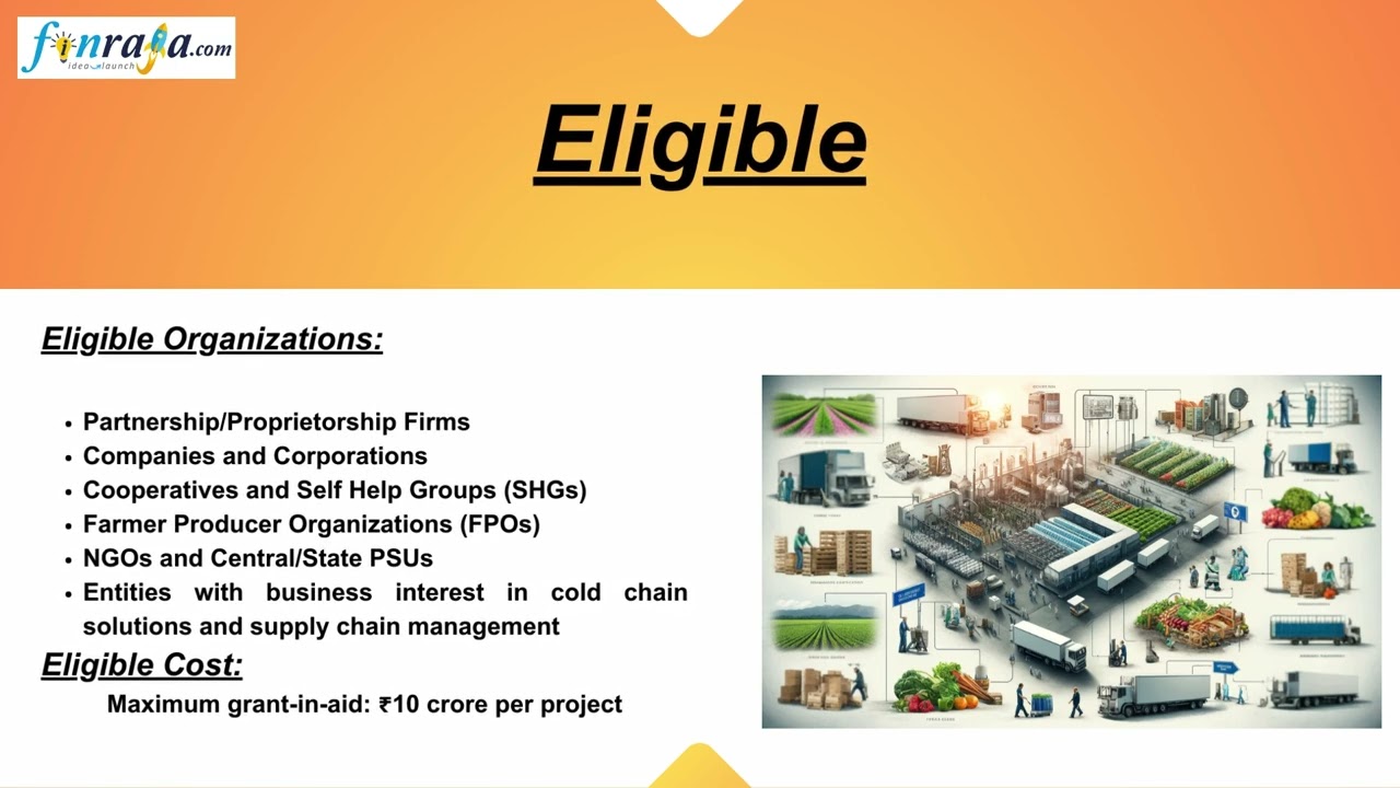 Cold Chain Scheme Information about Subsidy