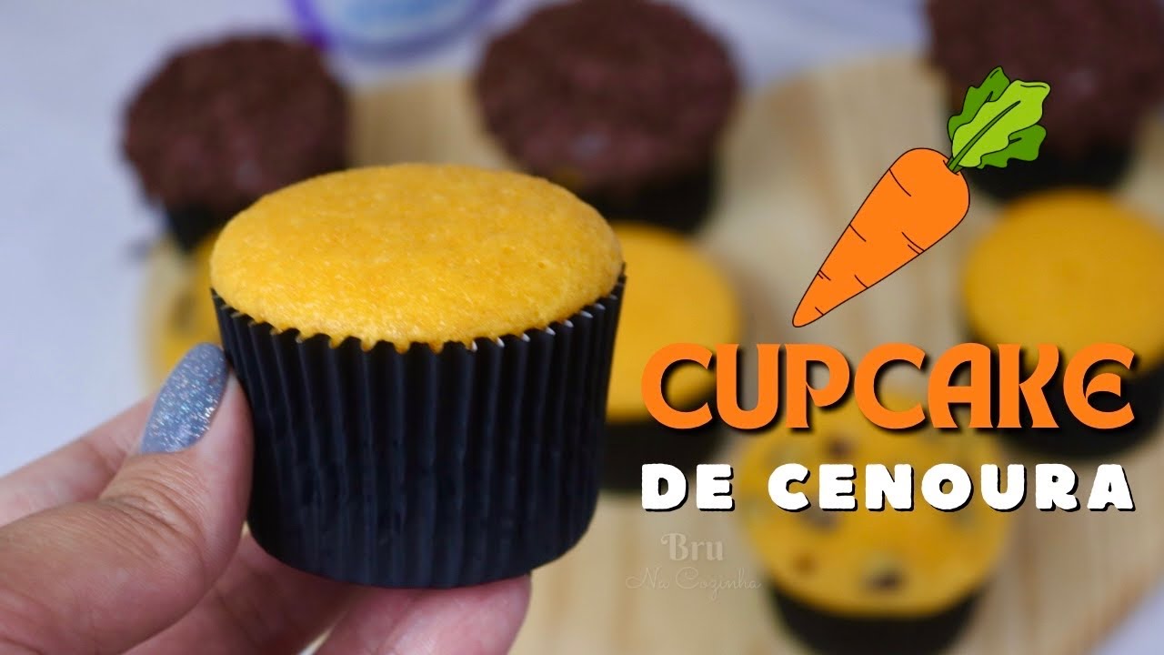 O MELHOR CUPCAKE DE CENOURA 🥕 - FAÇA E VENDA CUPCAKE DE CENOURA 💰 SUPER FÁCIL | Bru na Cozinha