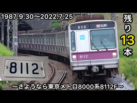 鉄道部品　鉄道廃品　東京メトロ8000系　運転台表示灯 本日廃車！東京メトロ半蔵門線 8000系 3編成目 8103F 廃車