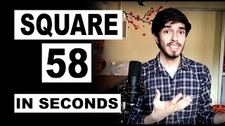 How to Square any two digit number in Seconds . Mental Maths - 14