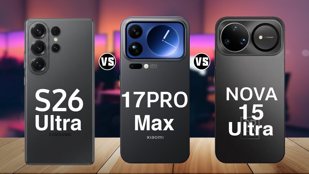 Samsung Galaxy S26 Ultra vs Xiaomi 17 Pro Max vs Huawei Nova 15 Ultra – Full Comparison