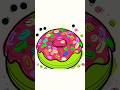 Cute Donut 🍩 Cake Drawing Easy For kids