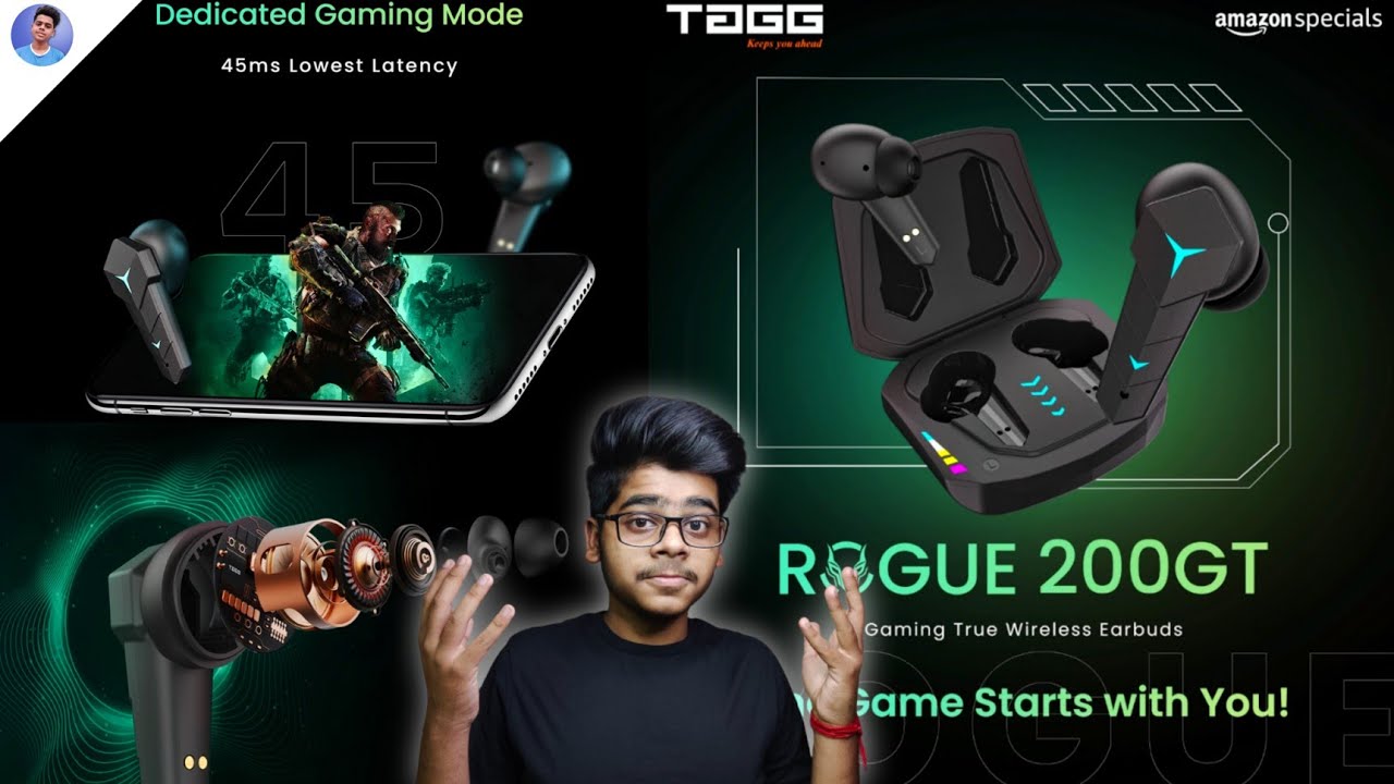 tagg rogue 200 gt 🔥 specifications and features | low latency mode | 10 mm driver