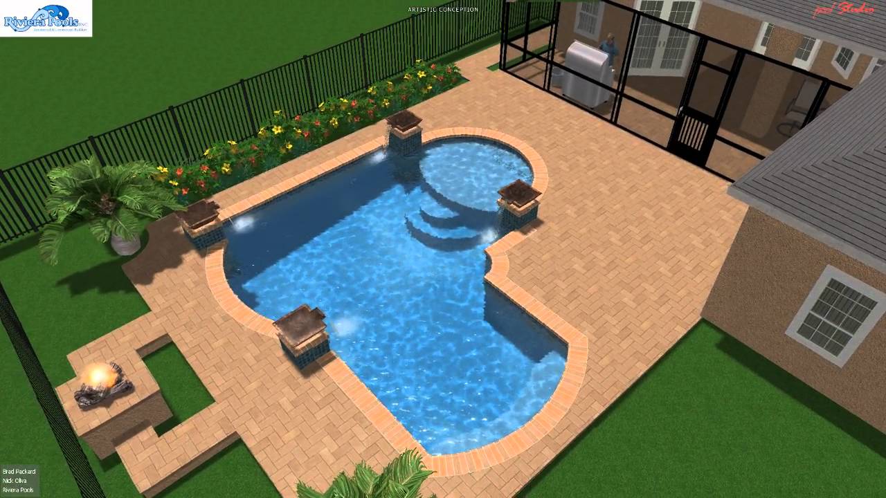 Packard Family 3D design by Nic Oliva for Riviera Pools.