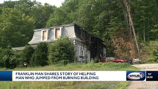 Franklin man shares story of helping man who jumped from burning building