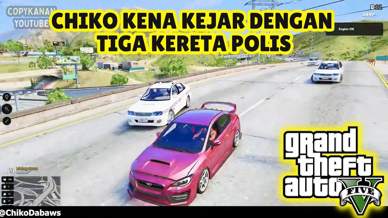 🔴 GTA 5 | CHIKO KENA KEJAR DENGAN 3 KERETA POLIS