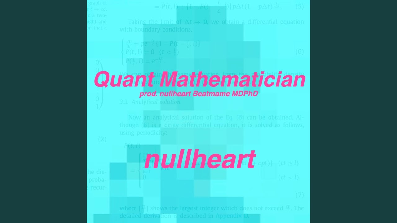 Watch Quant Mathematician on YouTube Watch Quant Mathematician on YouTube