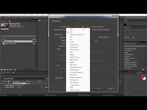 How to save video in Adobe After Effects as mov