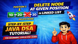 Delete Node at Given Position in Linked List 🔥 | DSA for Beginners | Step-by-Step Guide