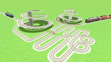 TRAIN SIMULATOR GAME SNAKE 🐍 CIRCLE TRACKS RUNNING TRACK RAILROAD RAILWORK BEANG 