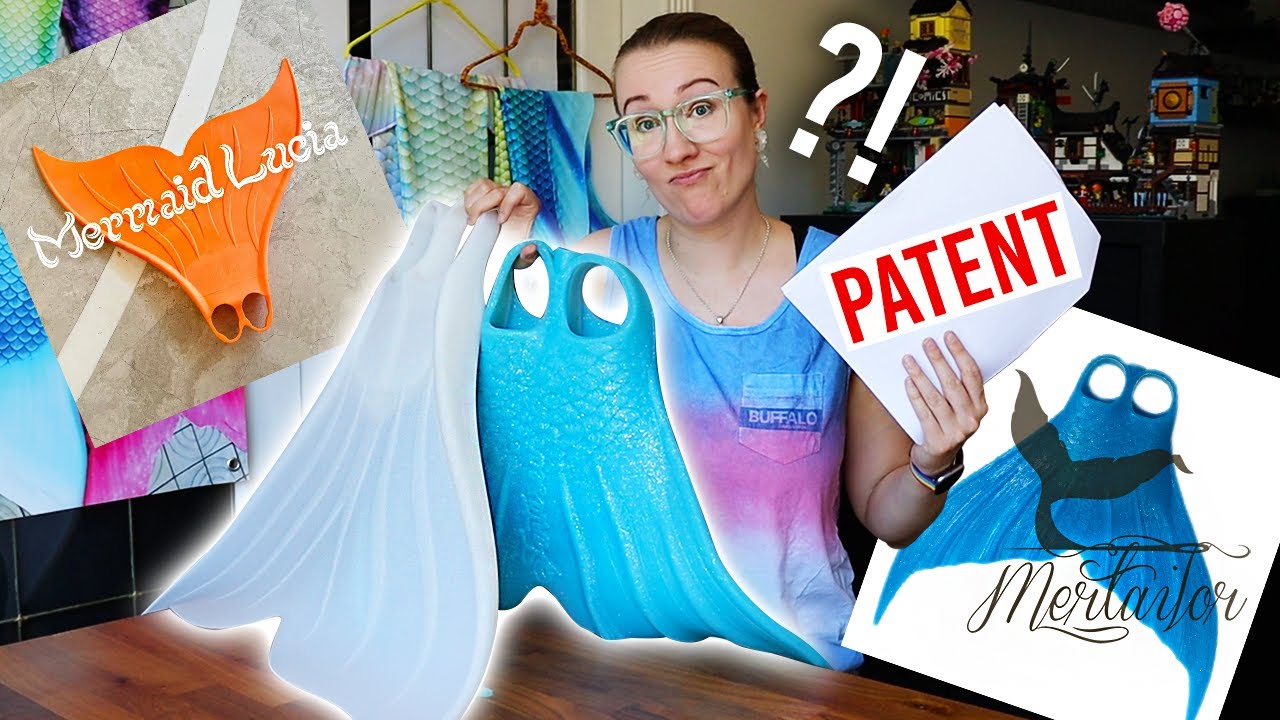 Mermaid Lucia Fish Fin VS Patented Mertailor Fantasea Fins // silicone mermaid monofin analysis