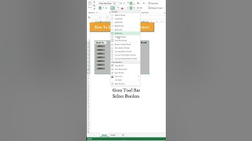 Excel Thick Borders | Technical Ustad