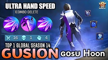 GOSU HOON GUSION  90.3% Current Win Rate with Insane Dagger Controls[ Top1 GLOBAL GUSION SEASON 14]