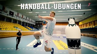 Handball - Übungen zum Fangen, Prellen, Sprungwurf und zur Finte