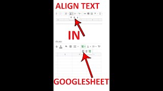 Text in Cell alignment in Google Sheets