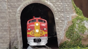 Santa Fe E8 Transporting Passengers Across The Mountains. #train #railway #modelrailroad 