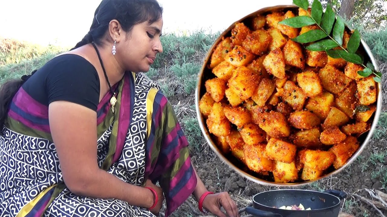 Village Foods - South Indian Cooking Aloo Fry Recipe - Village Style