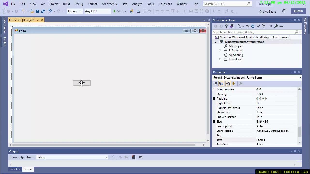【VISUAL VB NET】Monitor StandBy - YouTube