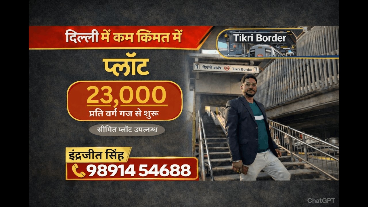 50 गज का प्लाट खरीदे 130 फुट रोड के पास, दिल्ली में प्लाट खरीदे किश्तों पर, Mera Makaann| 2026