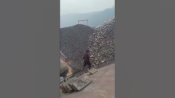 Cargo Ship Pebble Unloading Process - Good tools and machinery make work easy