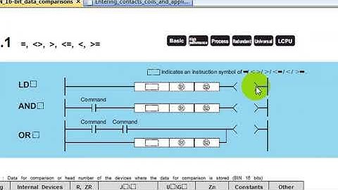 Lệnh so sánh trong plc mitsubishi