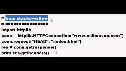 Python Header info Summary