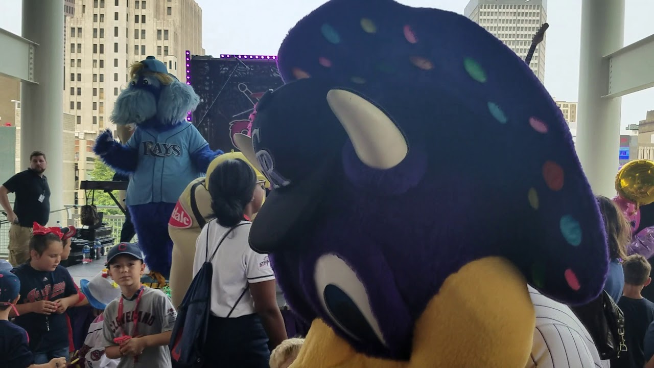 Slider and The Dogs My House Cleveland Indians Mascots Live 8/19/2018