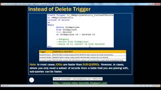 Instead of delete triggers in sql server Part 47
