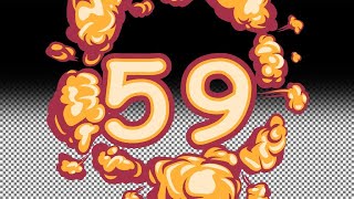 Comic Boom 60 Second Countdown With Transparent Background - FREE DOWNLOAD