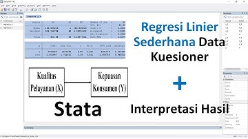 Regresi Linier Sederhana Data Kuesioner dengan Stata + Interpretasi Hasil