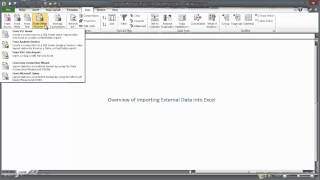 Overview of Importing External Data into Excel
