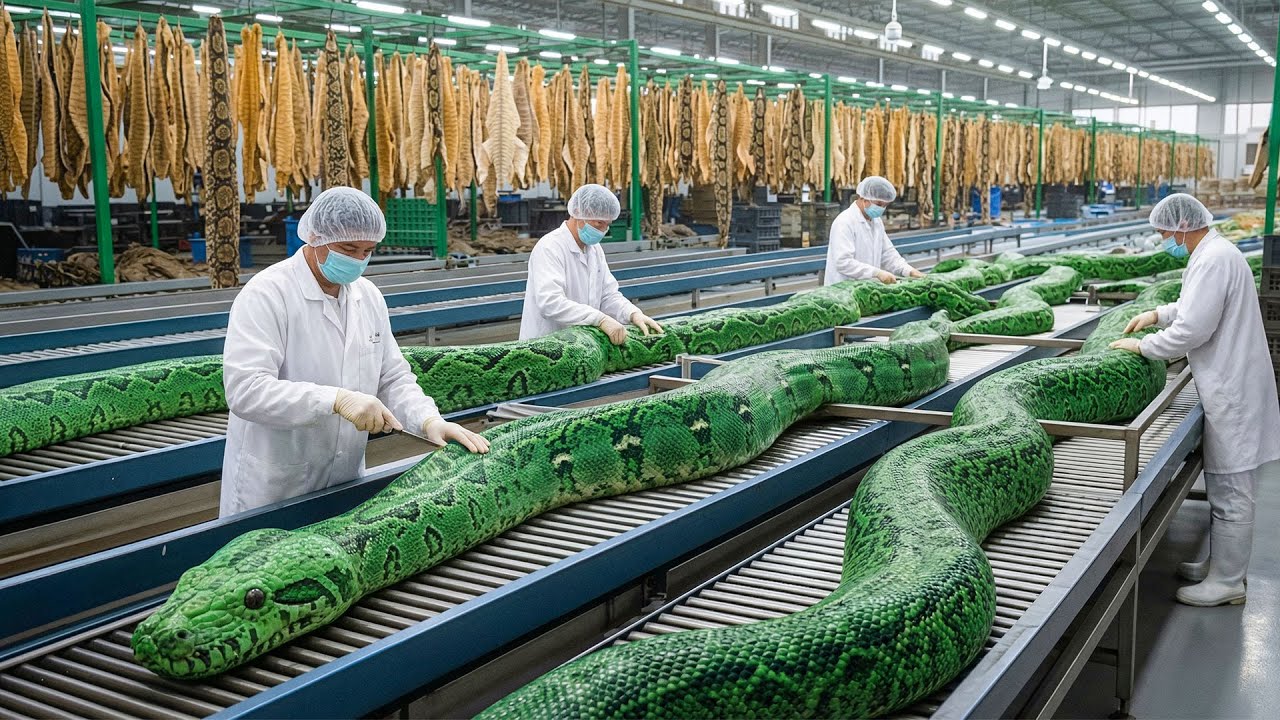 Inside the Snake Leather Factory – Full Process of Making Luxury Jackets (Full Process)