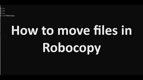 How to move files using Robocopy