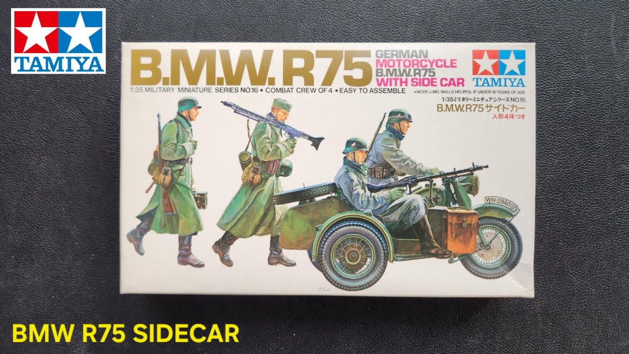 TAMIYA 1/35 BMW R75 with Sidecar Unboxing | WWII German Military