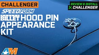 2008-2022 Challenger SpeedForm Modern Billet Hood Pin Appearance Kit; Black Review & Install
