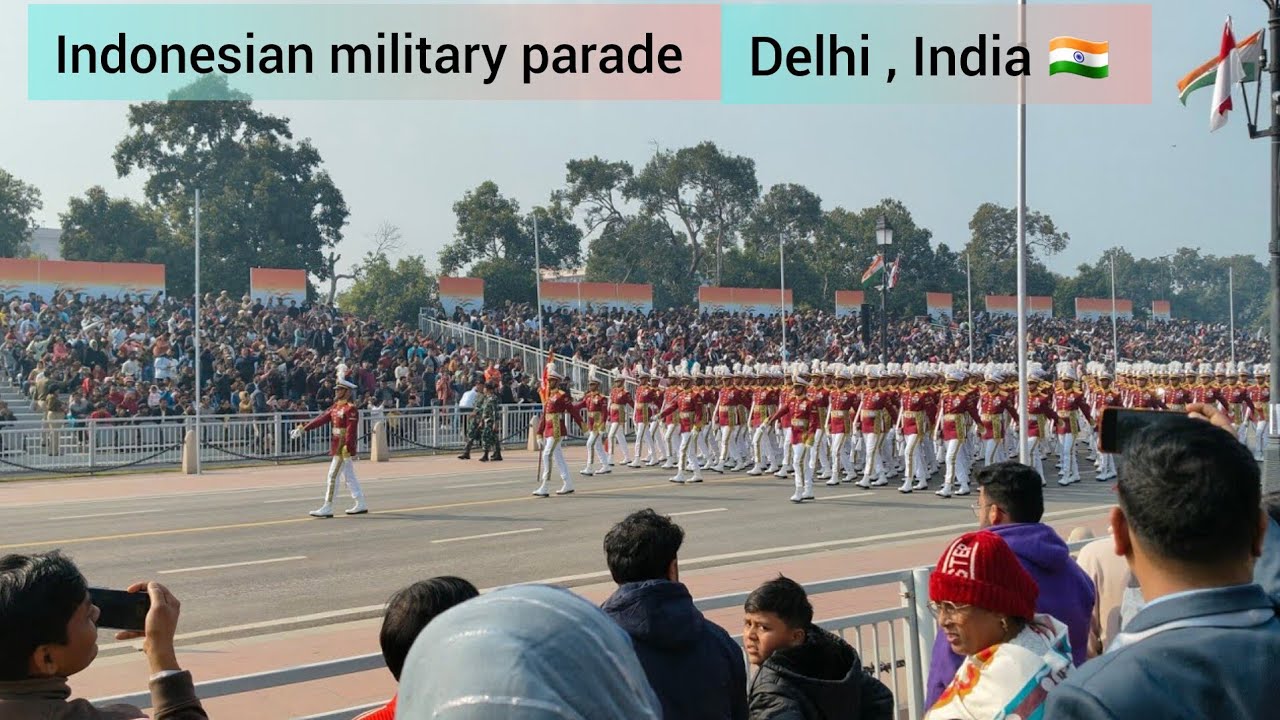 Indonesian military parade Kartavya path Delhi India 🇮🇳.
