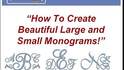 How To Create Monograms