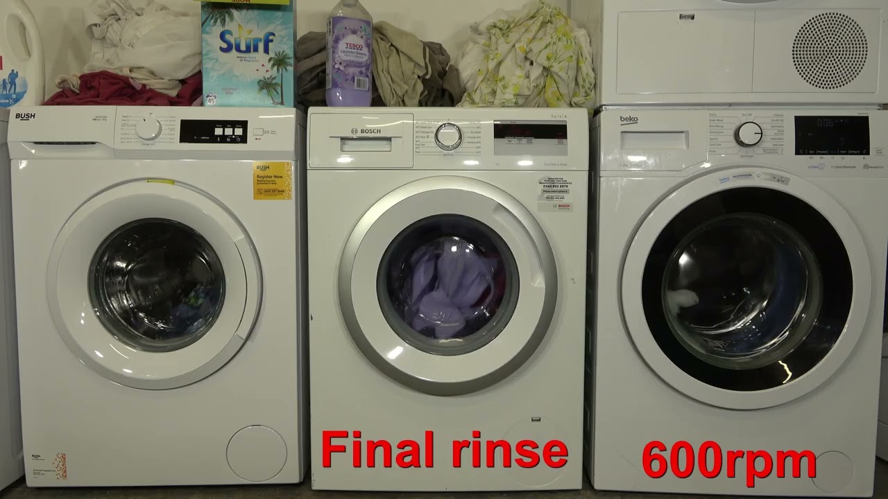 Wash Race - 2020's Bush Vs. Bosch Vs. Beko / 15-Minute wash