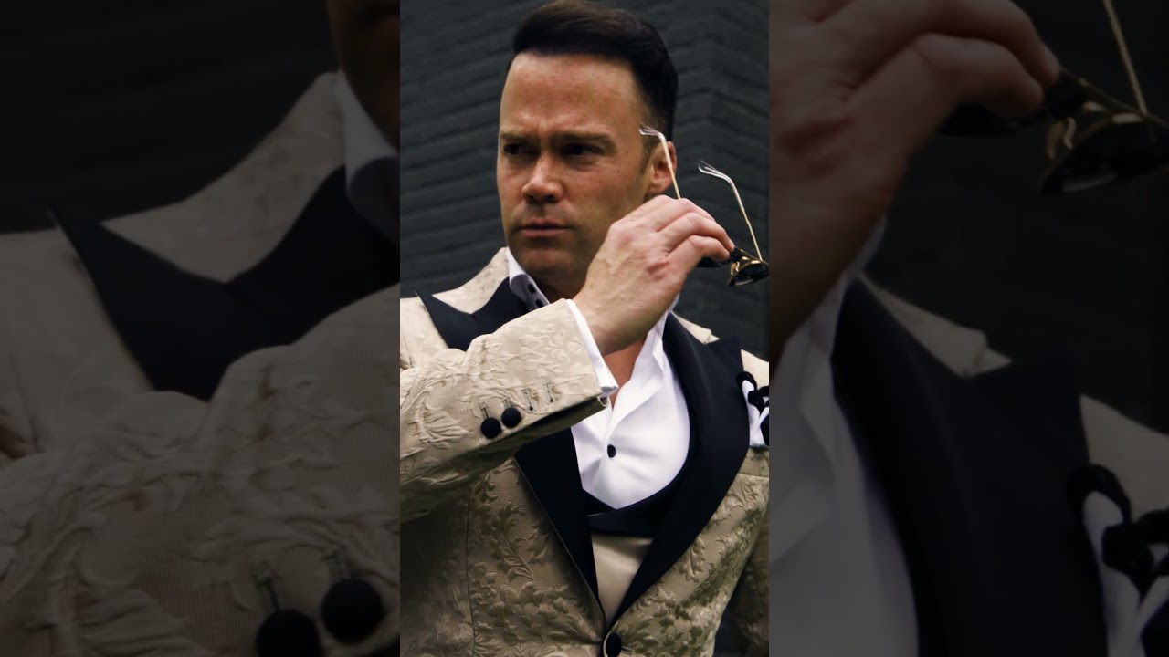 Chic and Timeless: Introducing the Champagne Oro & Black Fiore Look | Sebastian Cruz Couture Suits