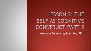 Lesson 3 Understanding The Self The Self As Cognitive Construct 