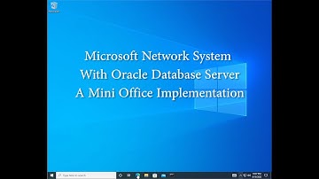 Show Running Microsoft Network - Windows Server 2019, Oracle database server, and Windows 10 Client.