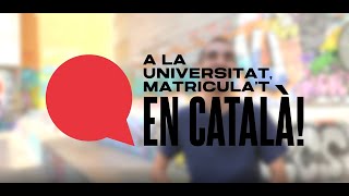 At university, enrol in Catalan!