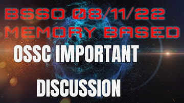 BSSO Exam Analysis | 8 November 2022 all  Shift GK Question Discussion | important For All OSSC exam