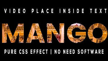 How to Place Video Inside Text | HTML And CSS Effect | Web Design Tutorial