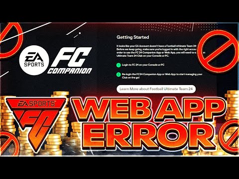 EAFC 24 WEB APP ERROR (EA ACCOUNT DOESN'T HAVE A FUT