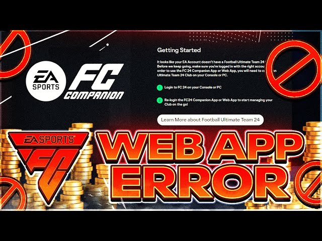 EAFC 24 WEB APP ERROR (EA ACCOUNT DOESN'T HAVE A FUT 24 CLUB) 